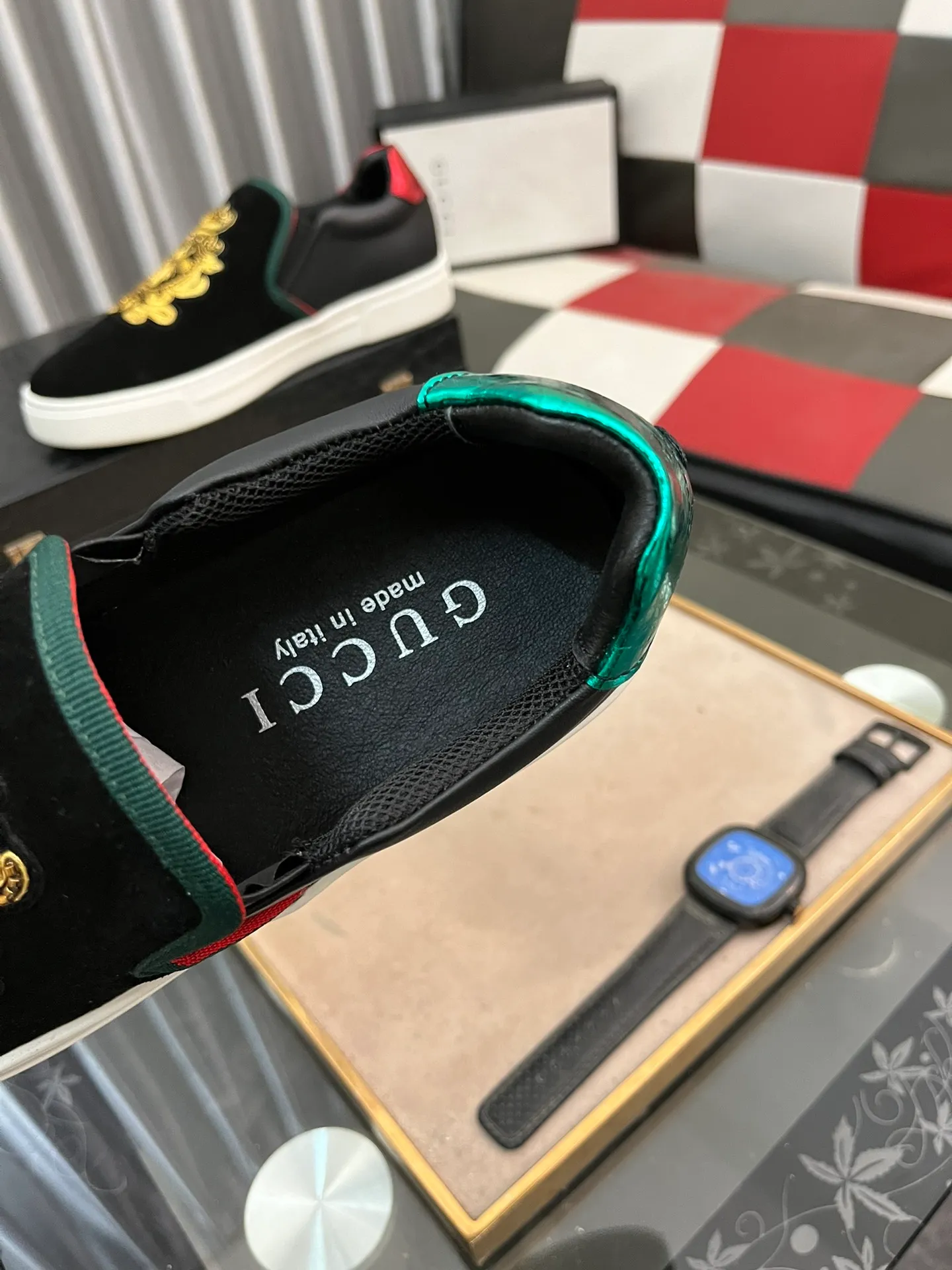 Men's Men's Shoes💰360⌚️⌚️《GUCCI》The latest hot-selling casual shoes, top brand [seduce] luxury~purchase, top~quality. Products sold at the counter [Qiang] The original fabric adopts 3D embroidery technology ➕ Comfortable sheepskin lining, available in 38-443️⃣ styles